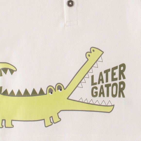 KIDS HEADQUARTERS Alligator 3-piece Romper Set: Sizes 6M, 9M, 12M, 18M - Picture 5 of 7